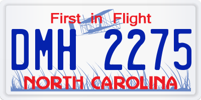 NC license plate DMH2275