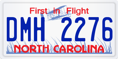 NC license plate DMH2276