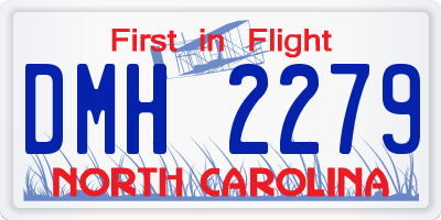 NC license plate DMH2279