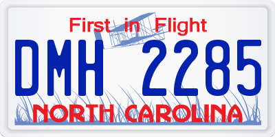 NC license plate DMH2285