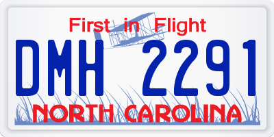 NC license plate DMH2291