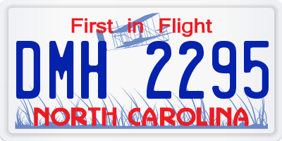 NC license plate DMH2295
