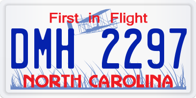NC license plate DMH2297