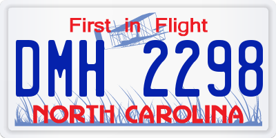 NC license plate DMH2298