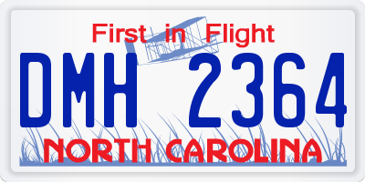 NC license plate DMH2364