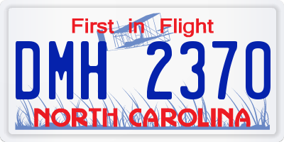 NC license plate DMH2370