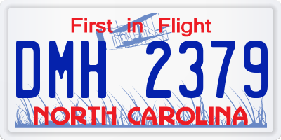 NC license plate DMH2379