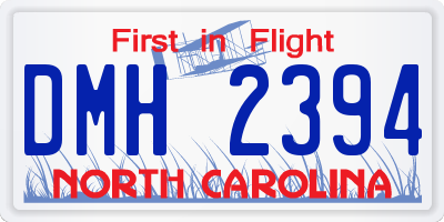 NC license plate DMH2394