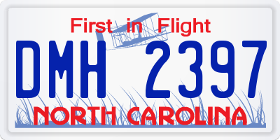 NC license plate DMH2397