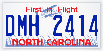 NC license plate DMH2414