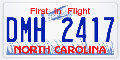 NC license plate DMH2417