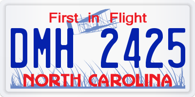 NC license plate DMH2425