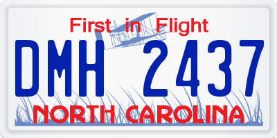 NC license plate DMH2437