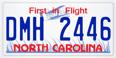 NC license plate DMH2446