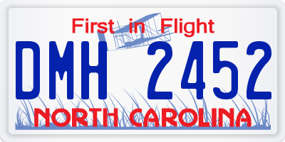 NC license plate DMH2452