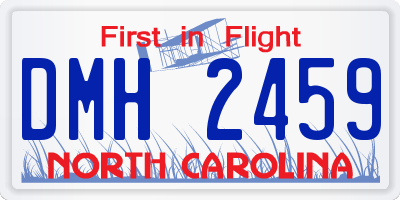 NC license plate DMH2459