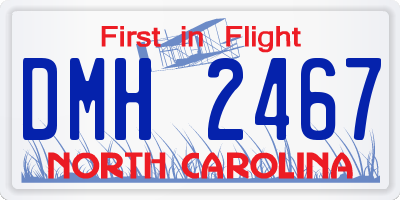 NC license plate DMH2467