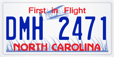 NC license plate DMH2471
