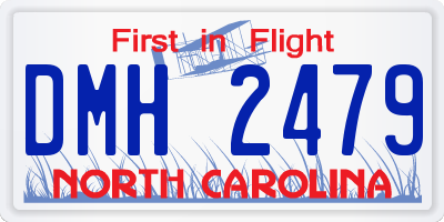 NC license plate DMH2479