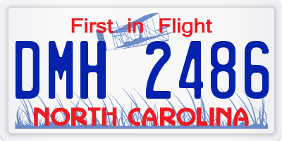 NC license plate DMH2486