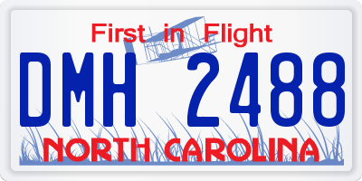 NC license plate DMH2488