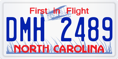 NC license plate DMH2489