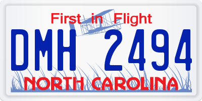 NC license plate DMH2494