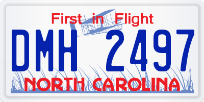 NC license plate DMH2497