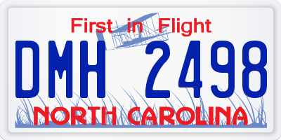 NC license plate DMH2498