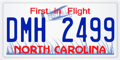NC license plate DMH2499