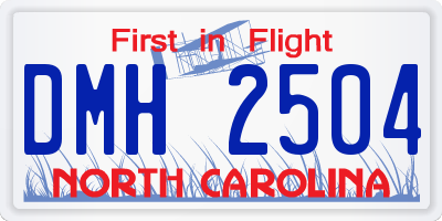 NC license plate DMH2504