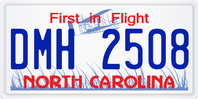 NC license plate DMH2508