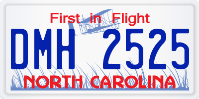 NC license plate DMH2525