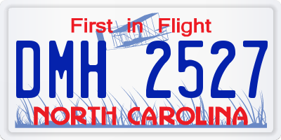 NC license plate DMH2527