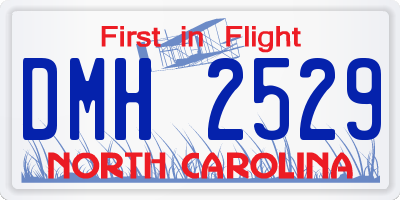 NC license plate DMH2529