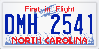 NC license plate DMH2541