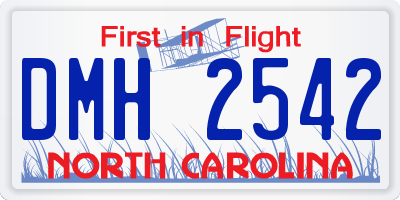 NC license plate DMH2542