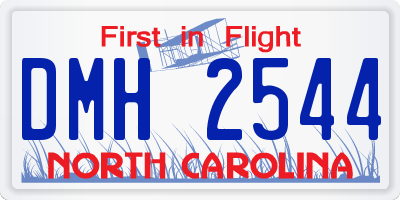 NC license plate DMH2544