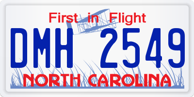 NC license plate DMH2549