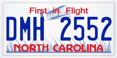 NC license plate DMH2552