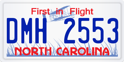 NC license plate DMH2553