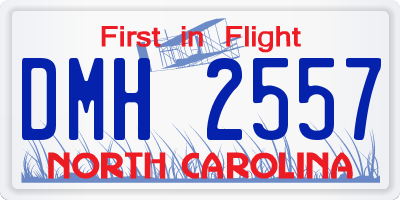 NC license plate DMH2557