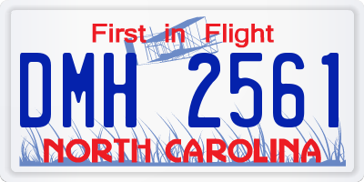 NC license plate DMH2561