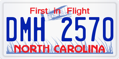 NC license plate DMH2570