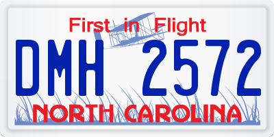 NC license plate DMH2572