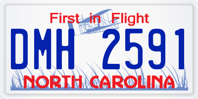 NC license plate DMH2591