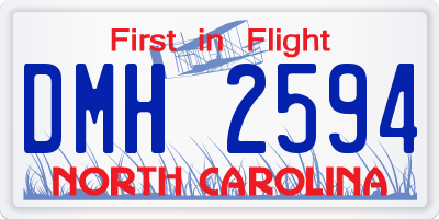 NC license plate DMH2594