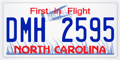 NC license plate DMH2595