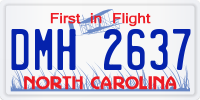NC license plate DMH2637