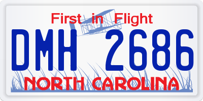NC license plate DMH2686